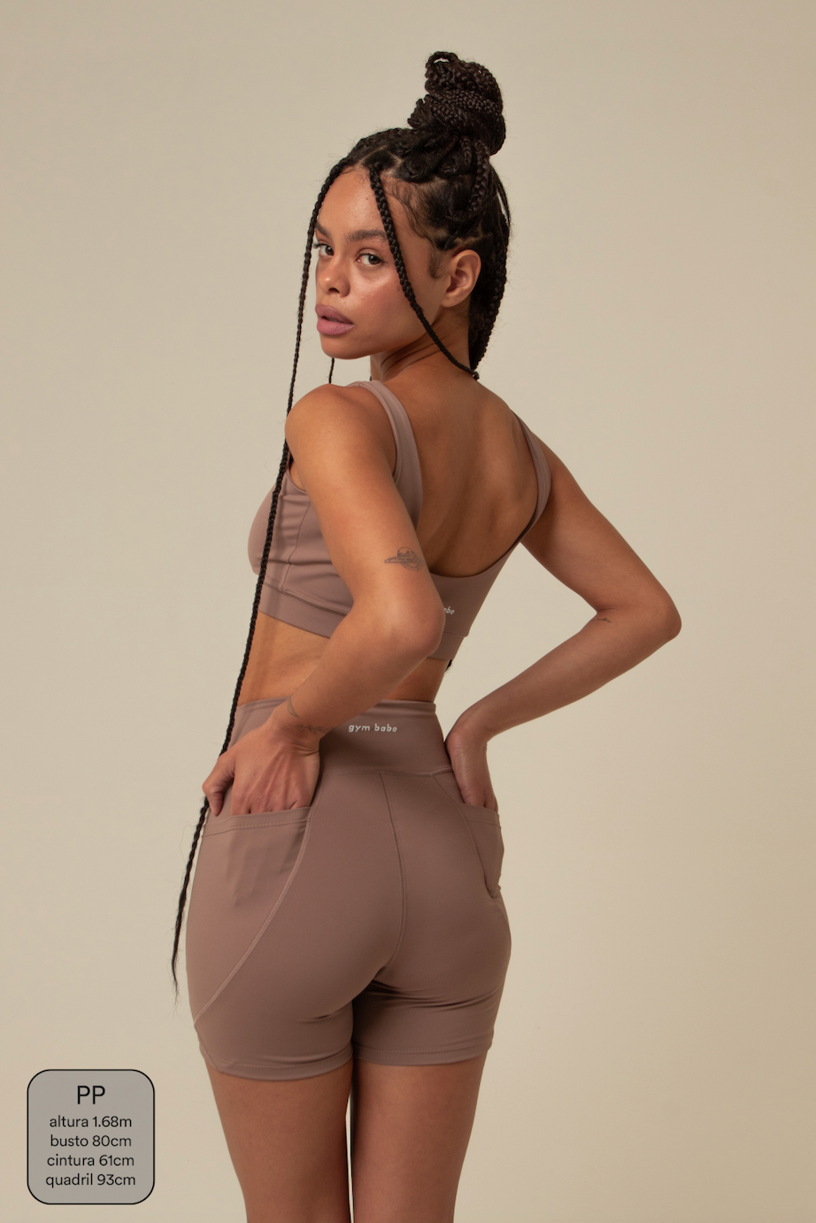 short compress gym babe | short fitness com bolsos