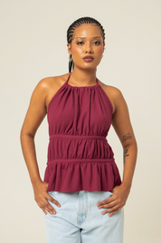 blusa comfy | top costas abertas ajustável