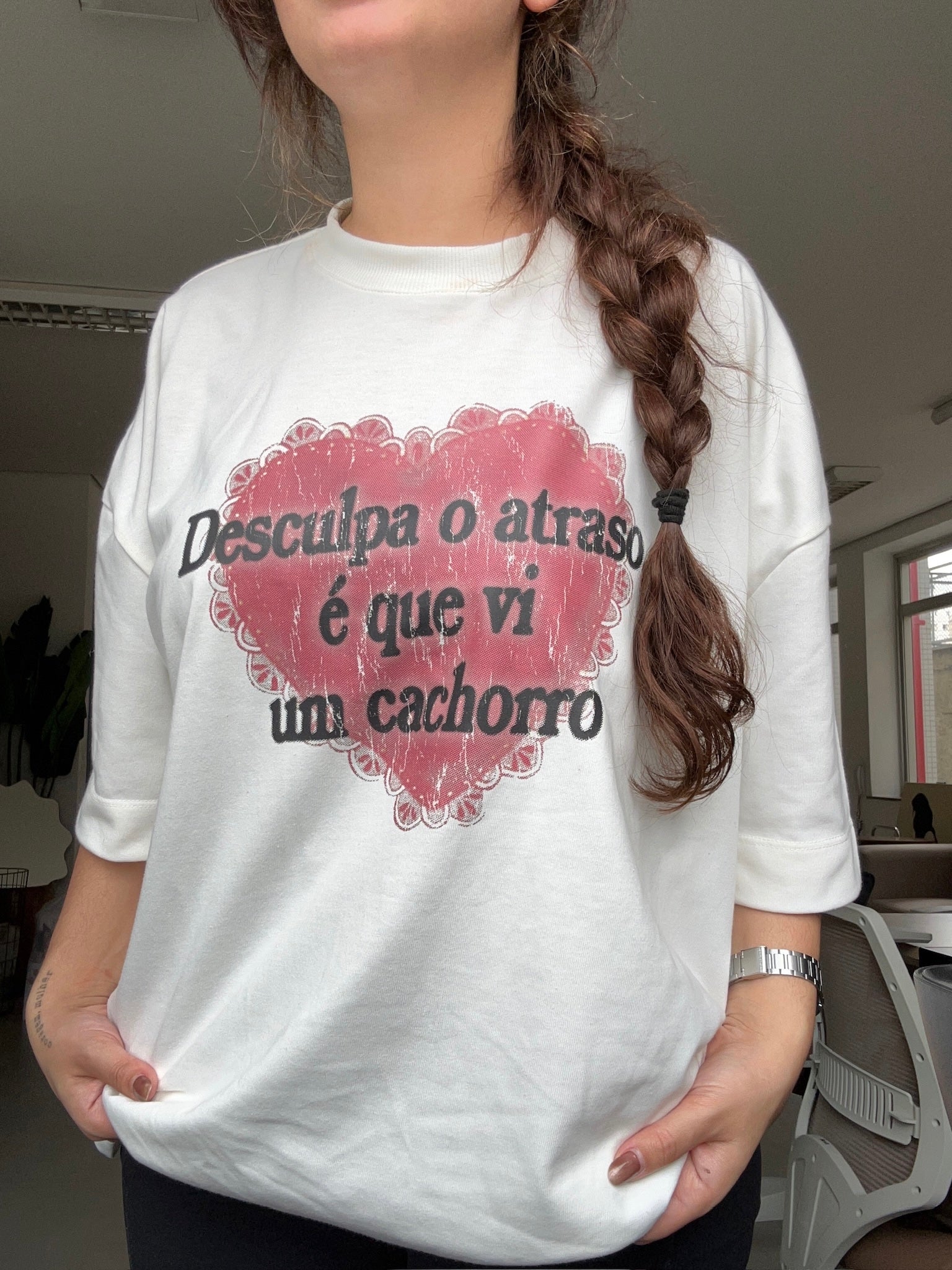 camisetão desculpa o atraso