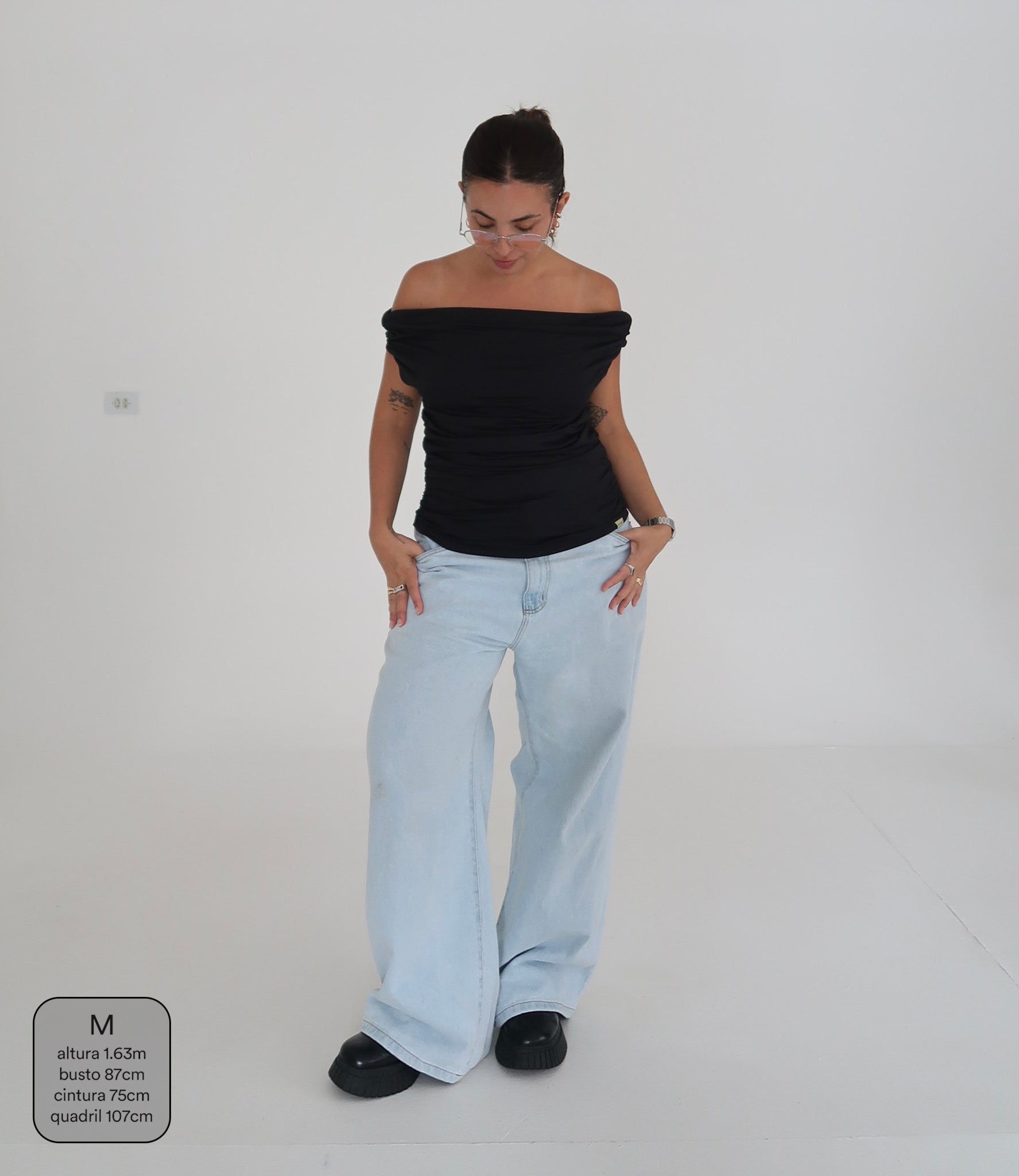 blusa ombro a ombro clássica