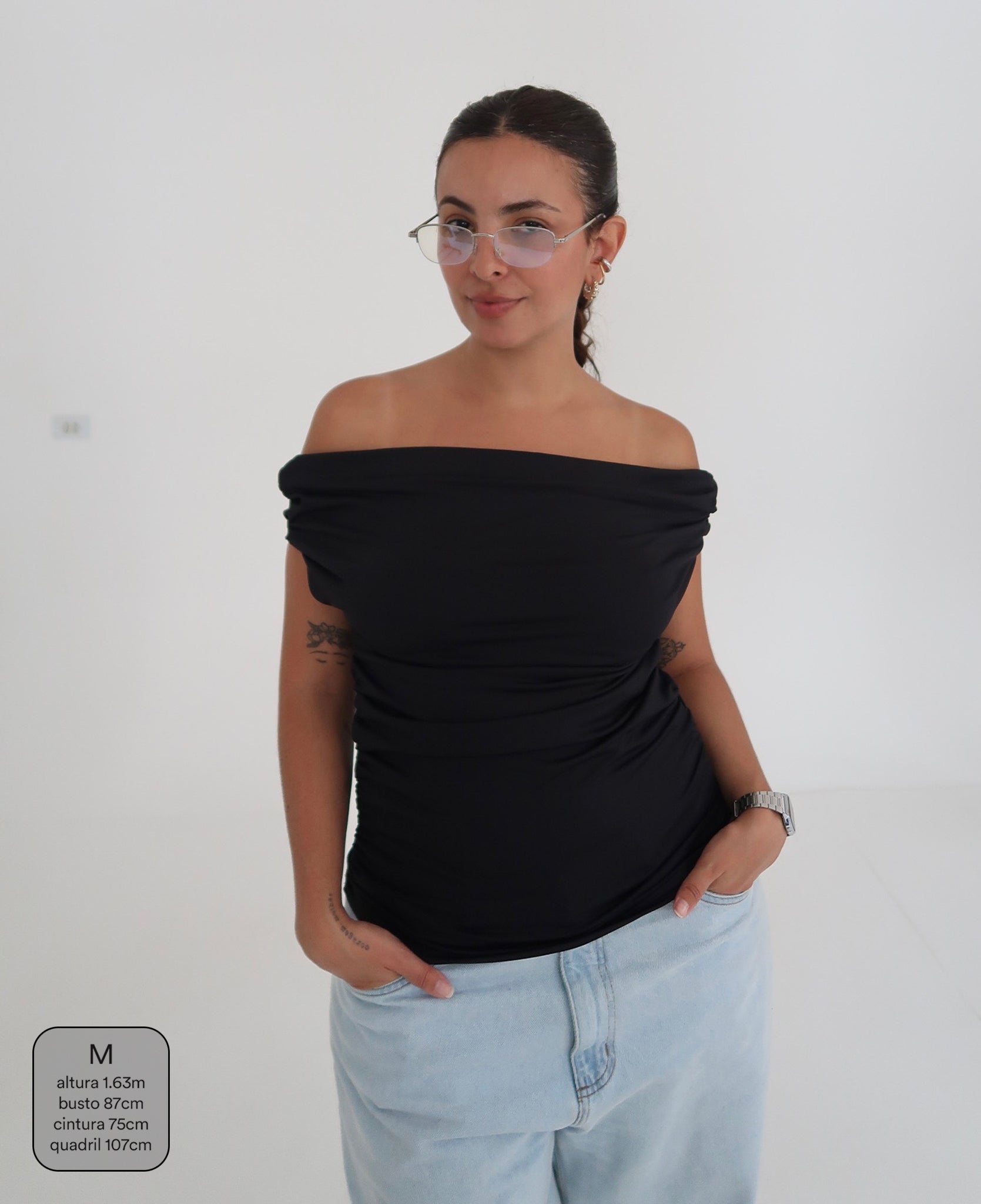 blusa ombro a ombro clássica