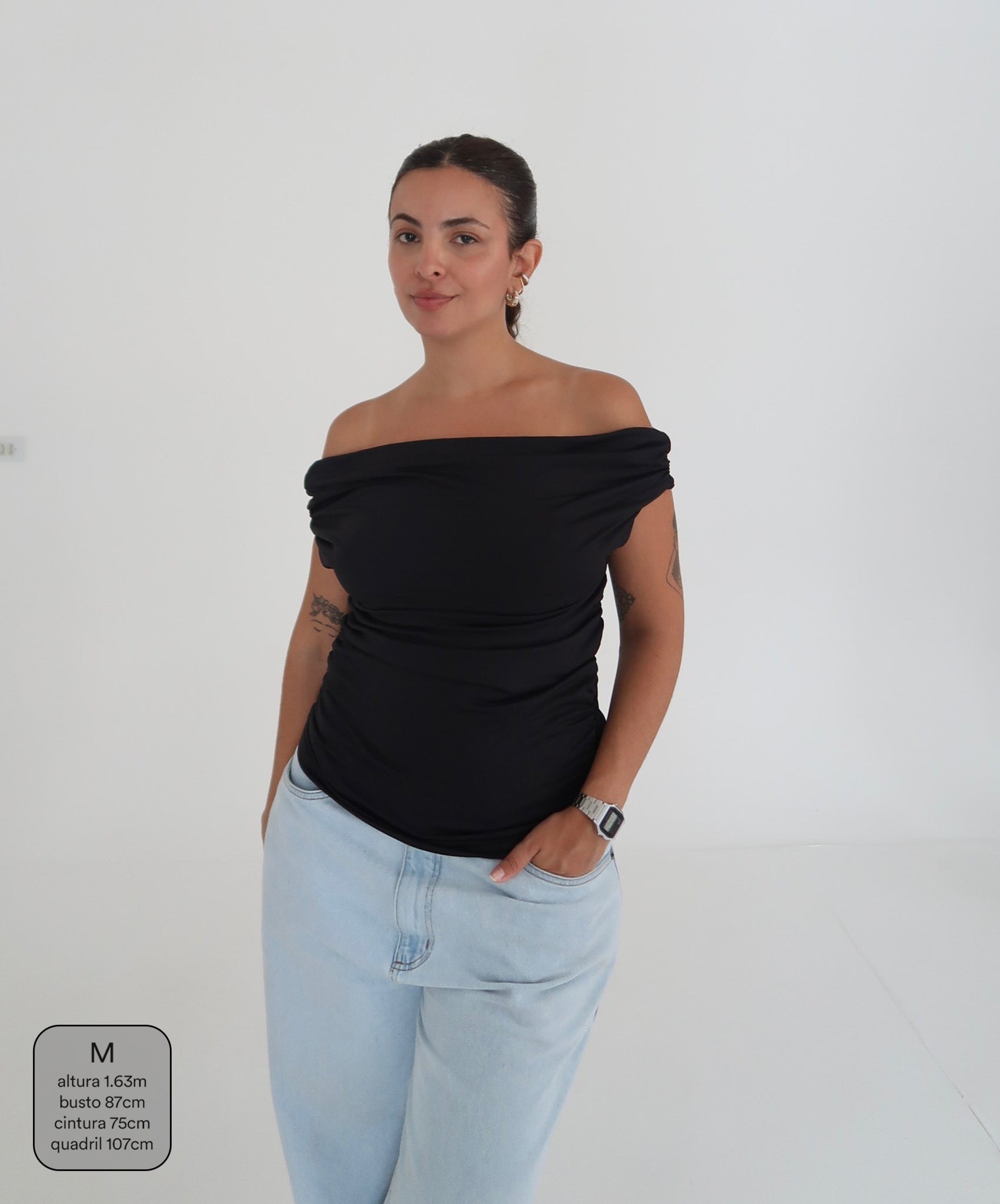 blusa ombro a ombro clássica