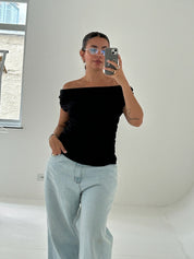 blusa ombro a ombro clássica