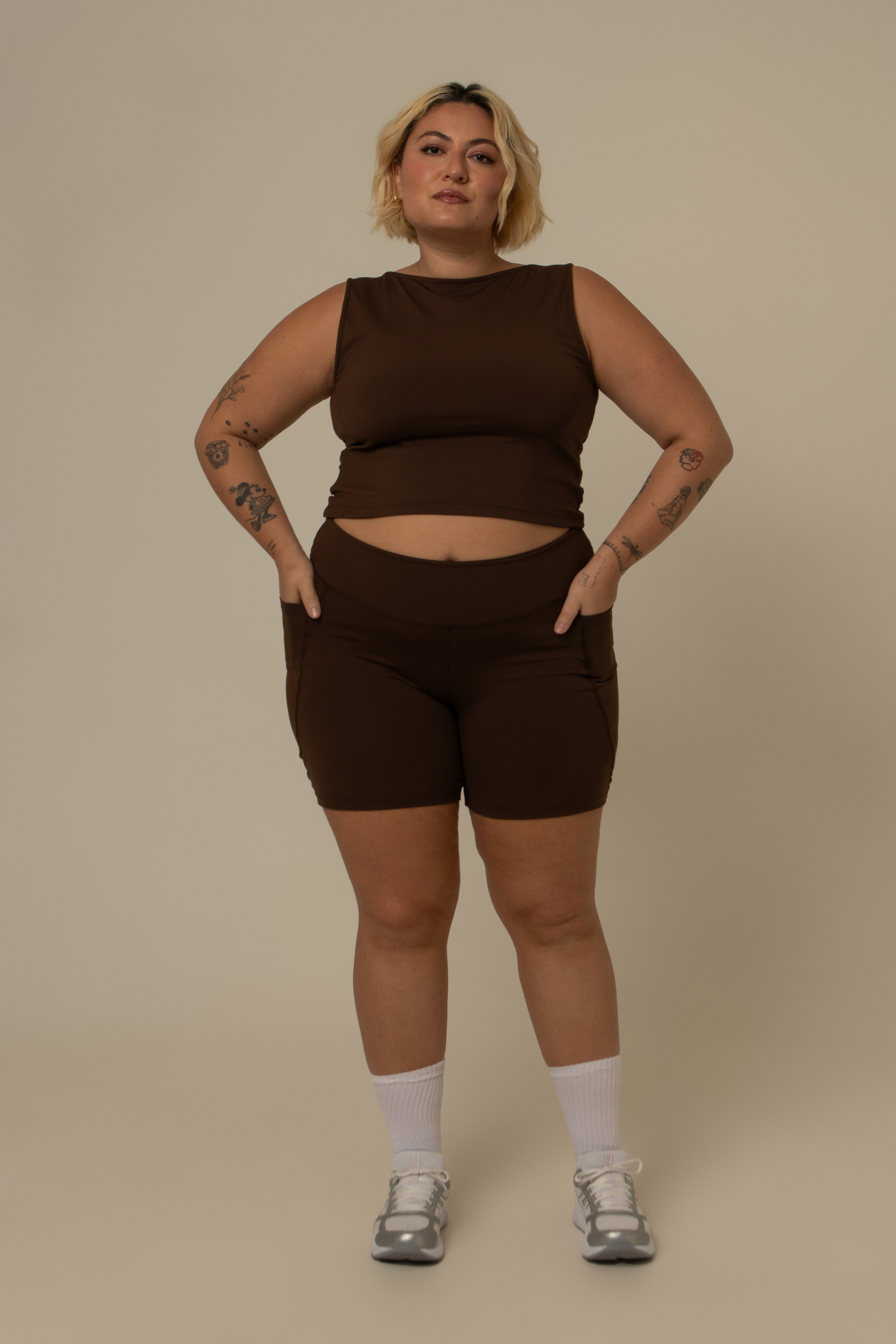 short compress gym babe | short fitness com bolsos