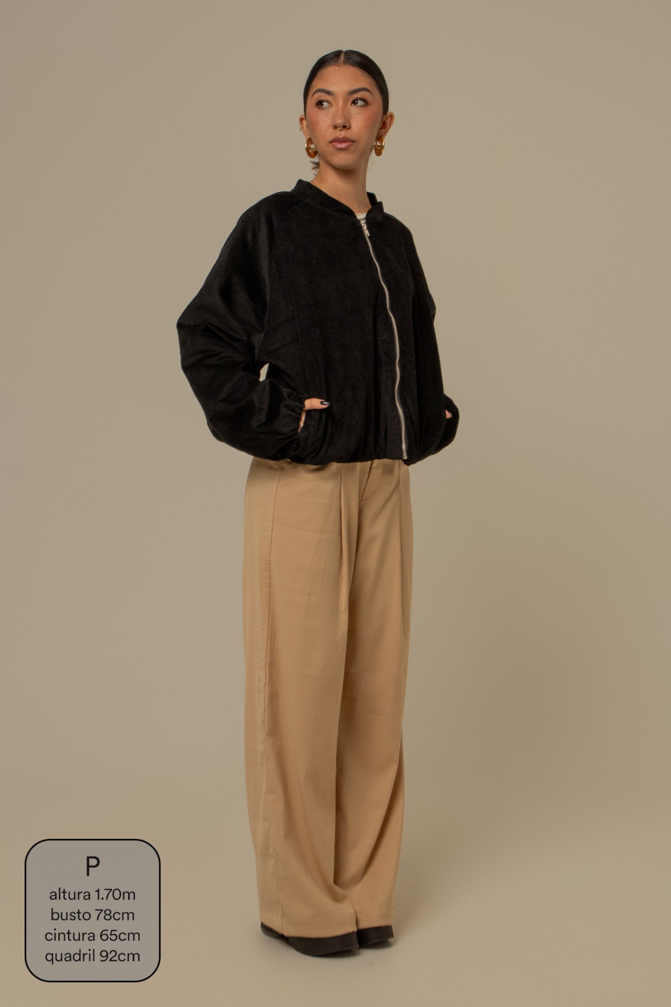 jaqueta canelada bomber