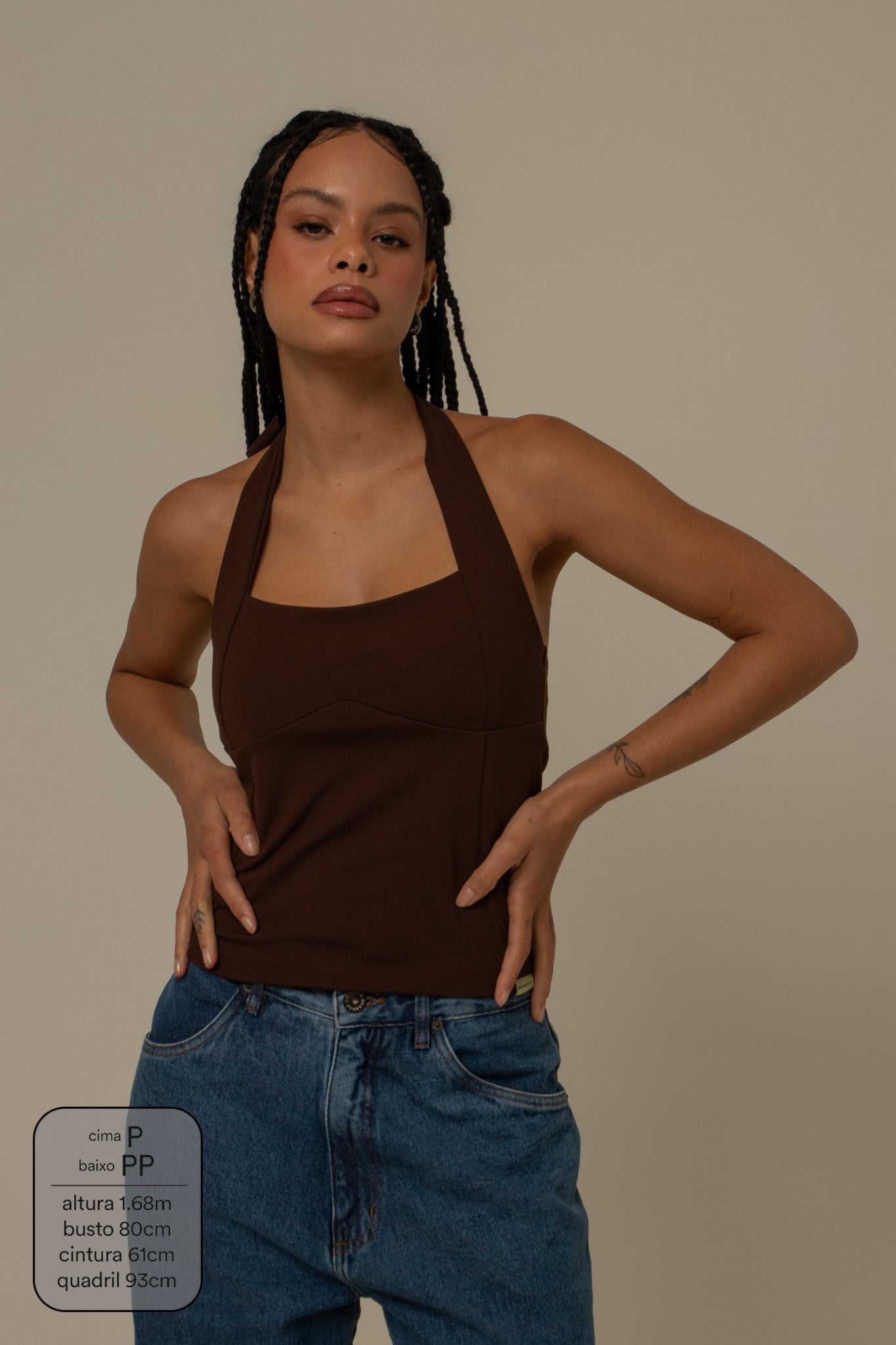 regata push up | blusa com amarração no pescoço