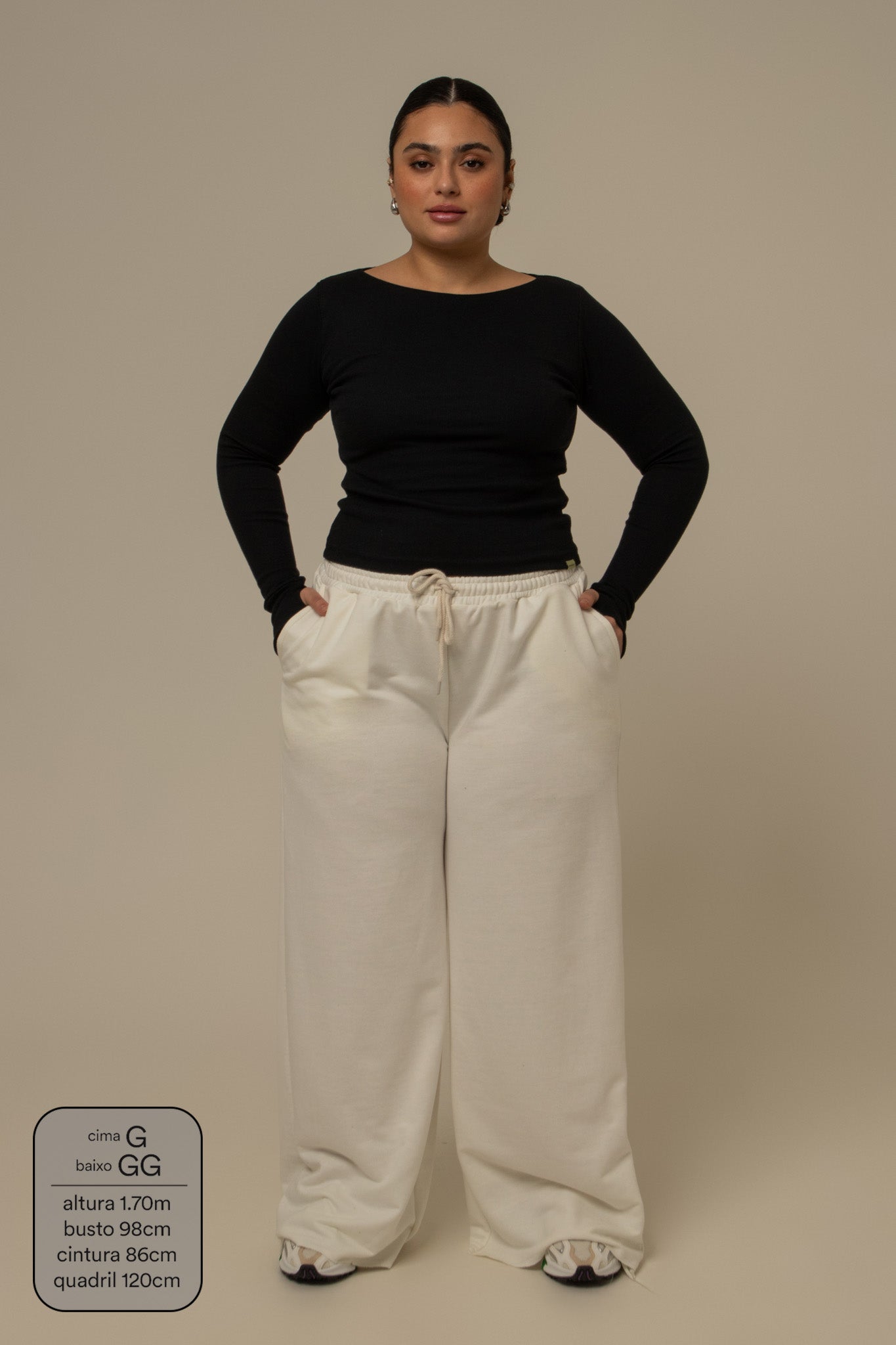 calça de moletom cozy wide