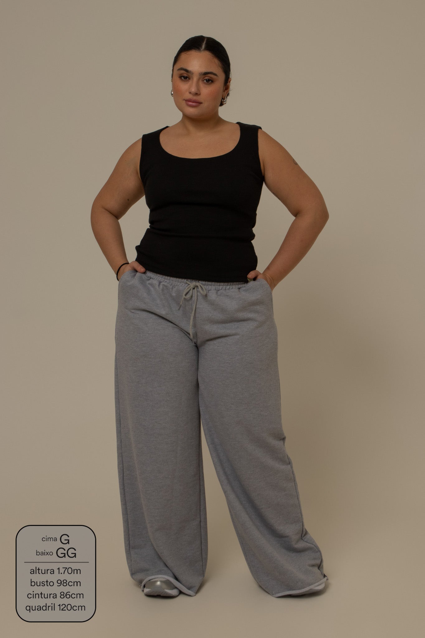 calça de moletom cozy wide