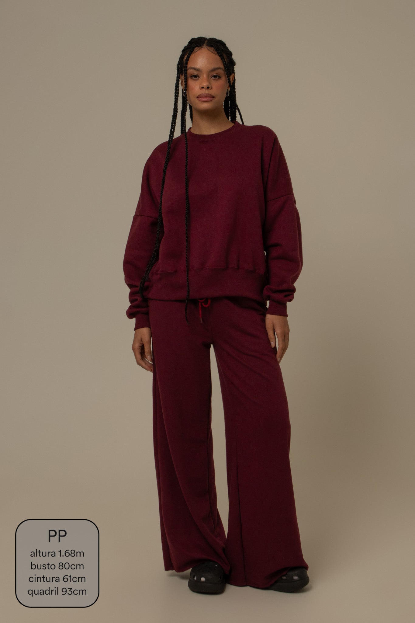 calça de moletom cozy wide