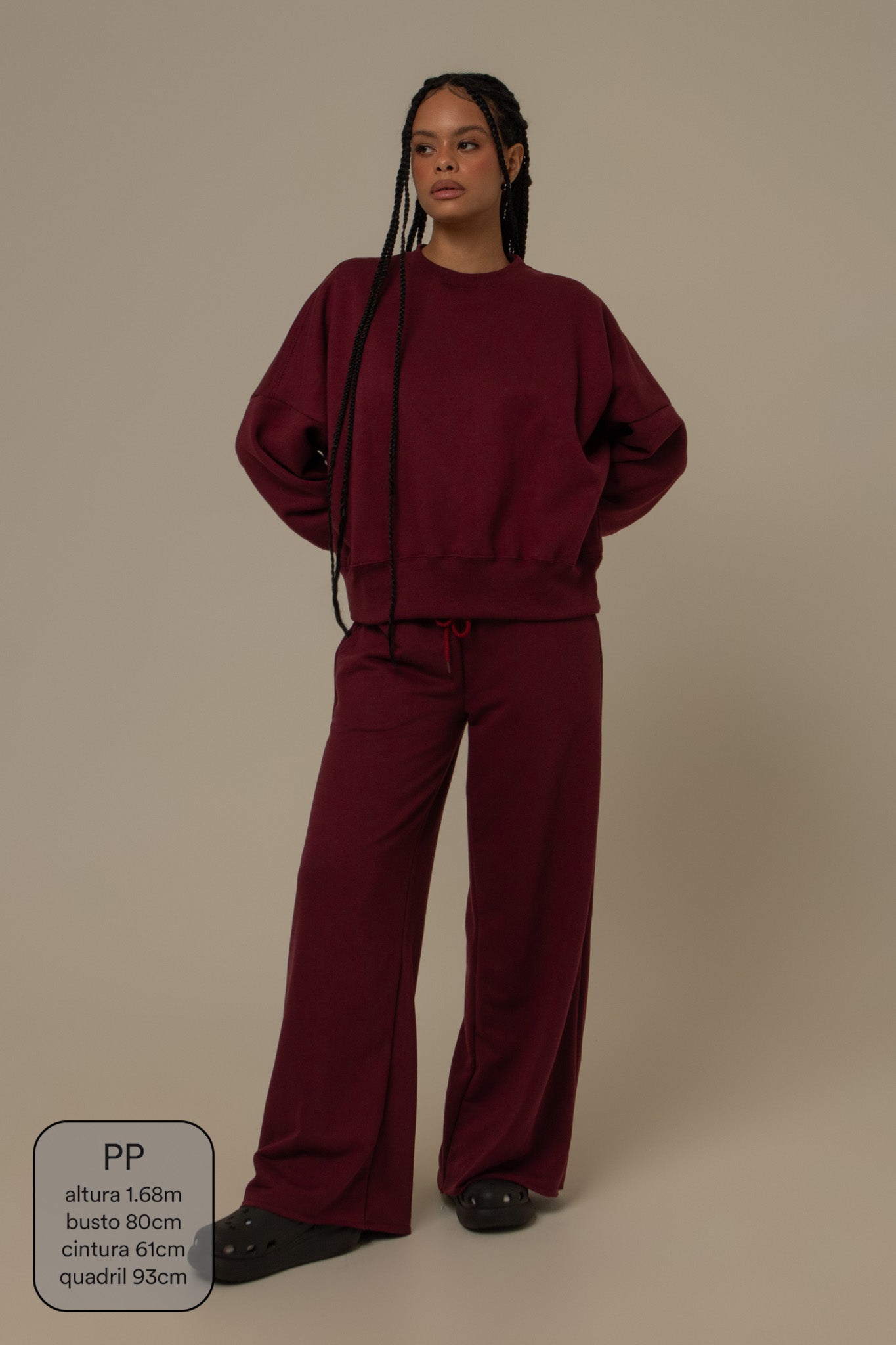 calça de moletom cozy wide