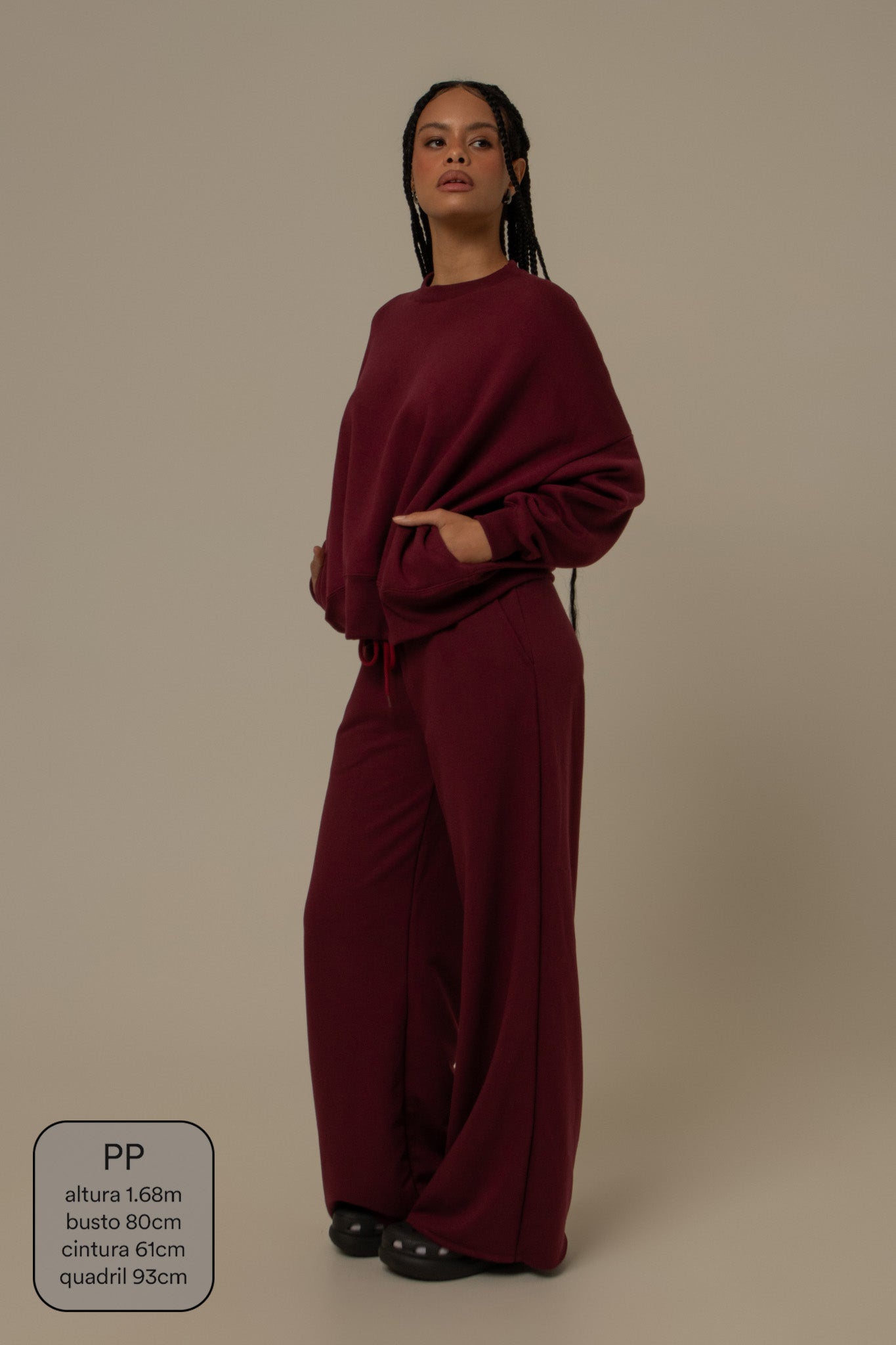 calça de moletom cozy wide