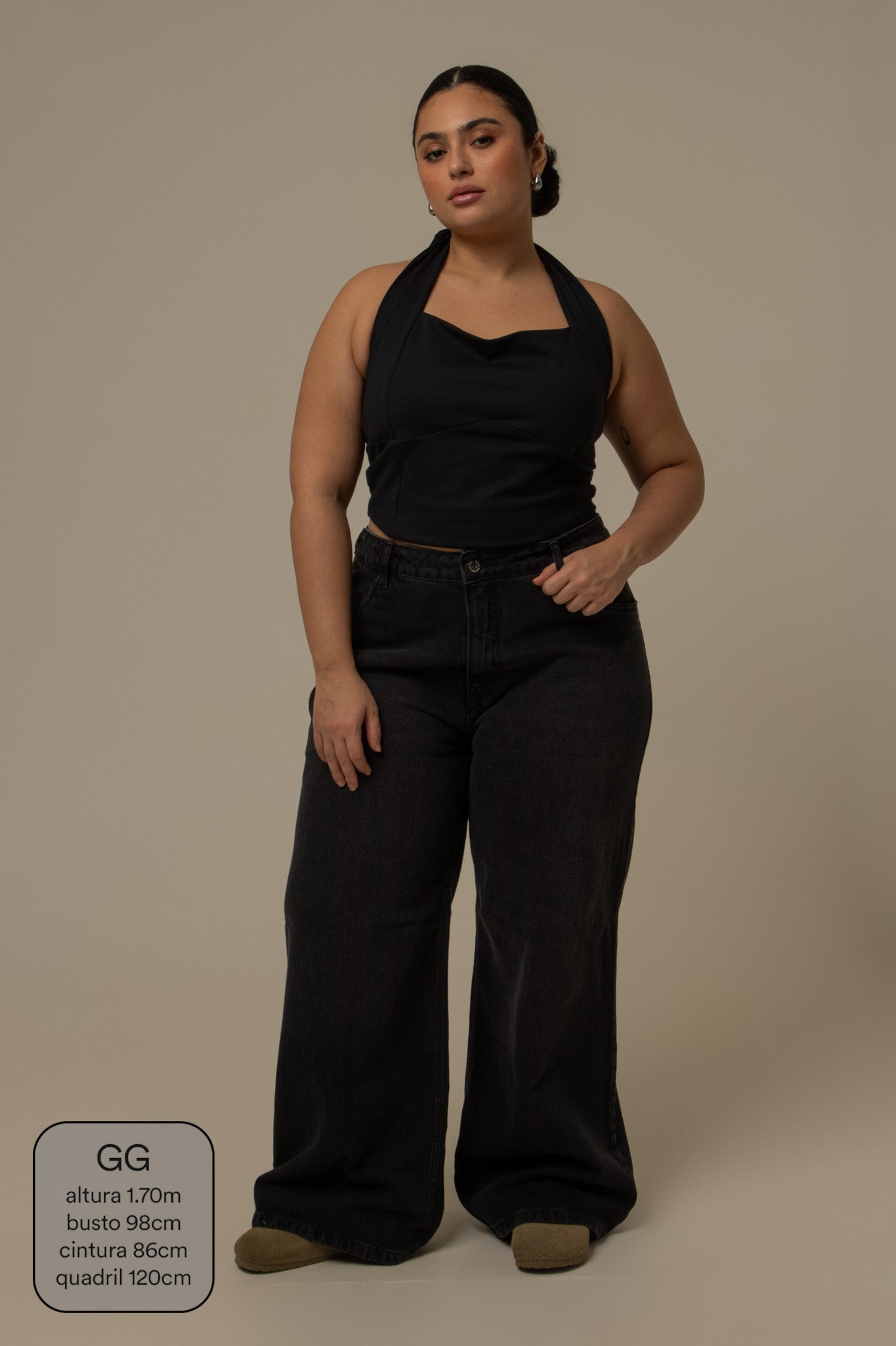 regata push up | blusa com amarração no pescoço