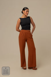 calça comfy clássica | calça waffle reta confortável