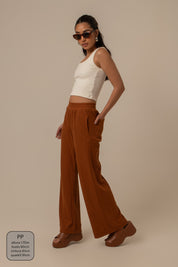 calça comfy clássica | calça waffle reta confortável