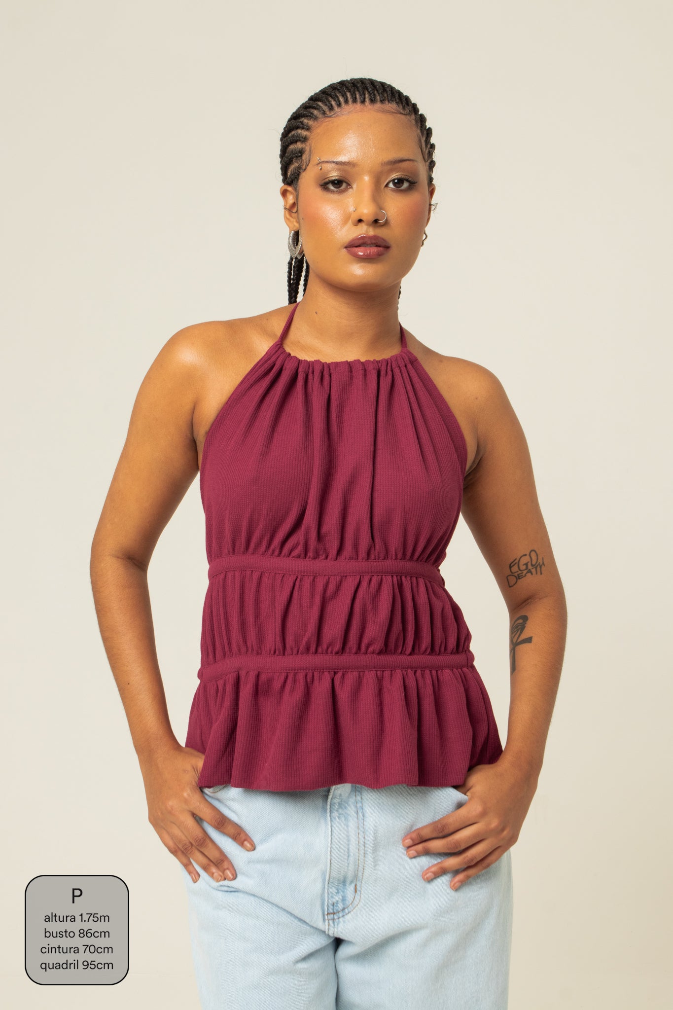 blusa comfy | top costas abertas ajustável