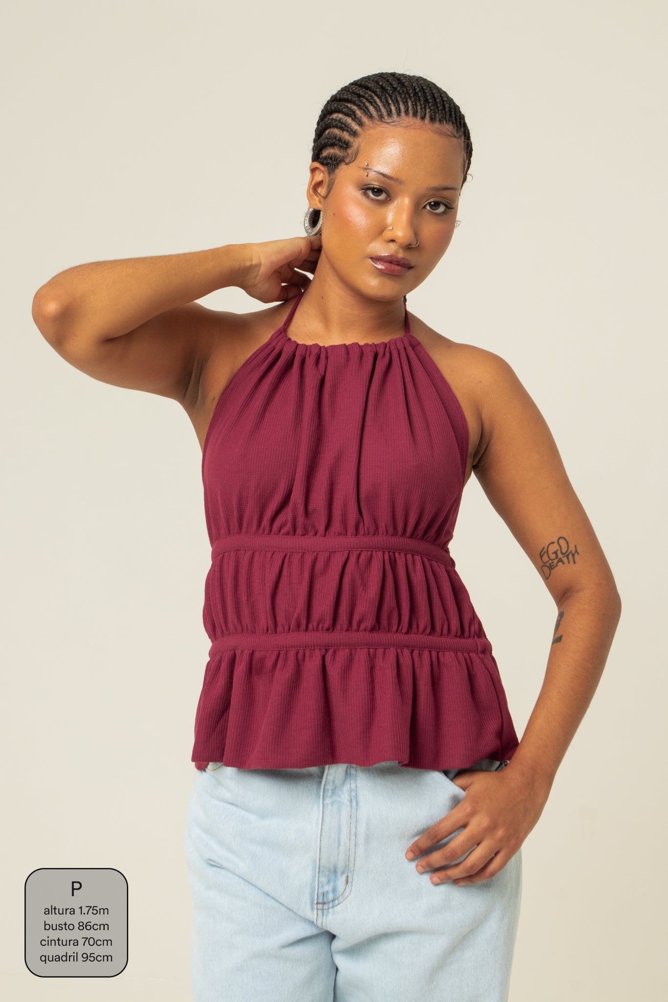 blusa comfy | top costas abertas ajustável