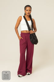 calça comfy clássica | calça waffle reta confortável