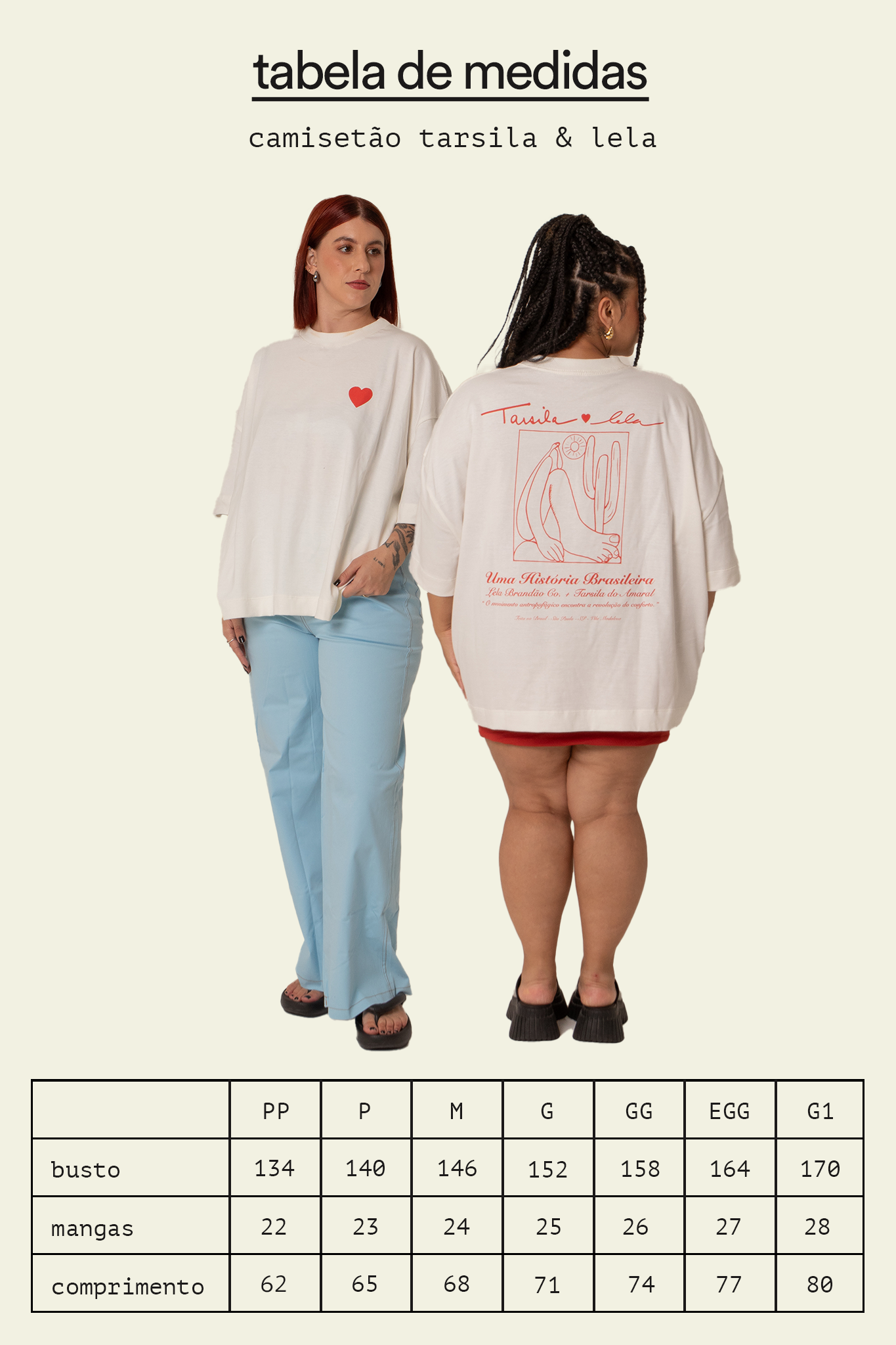 camisetão tarsila & lela collab. tarsila do amaral
