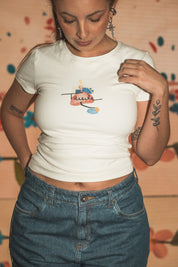 baby tee boneca collab tarsila do amaral