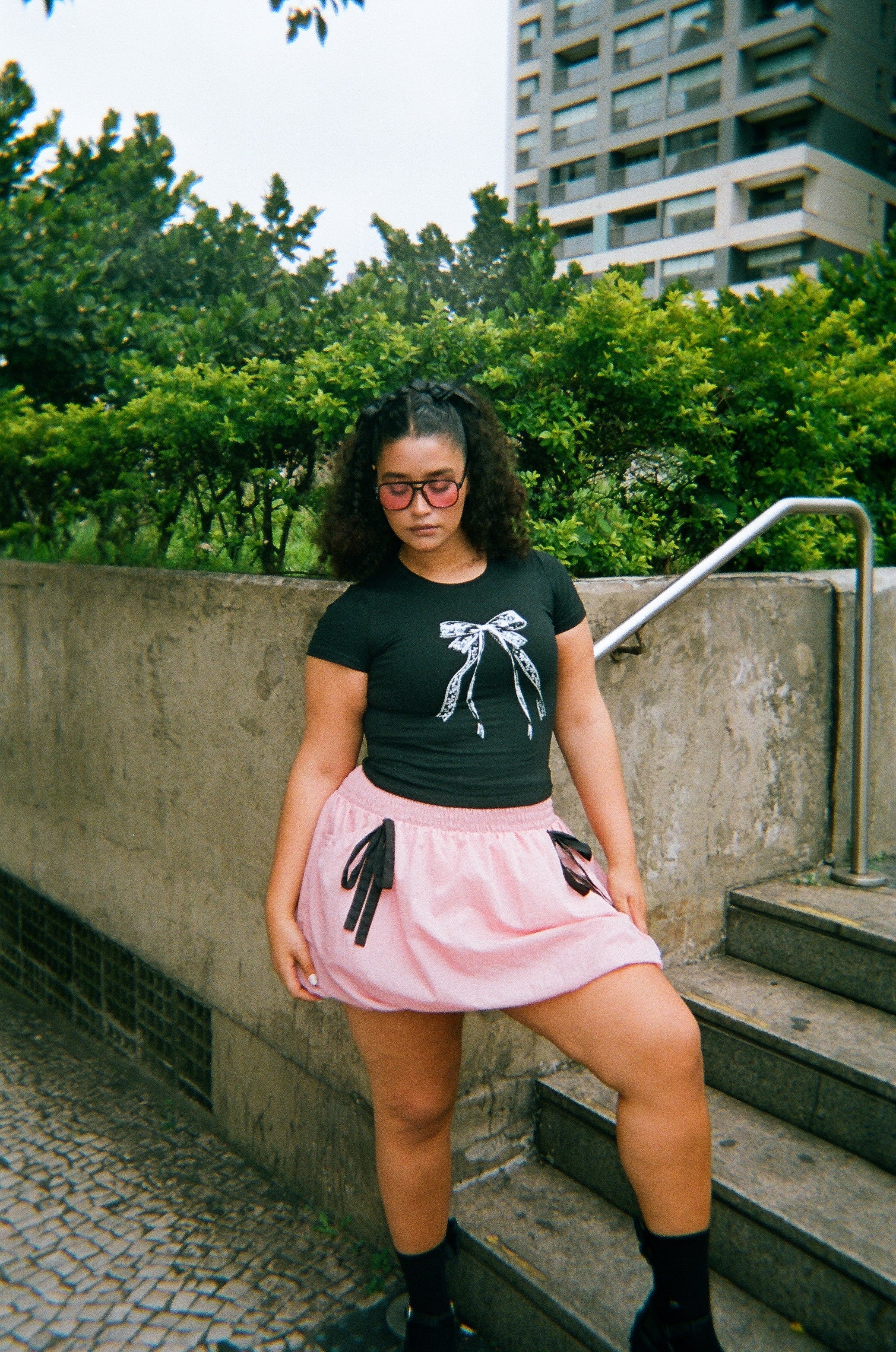 mini short saia balonê garoa