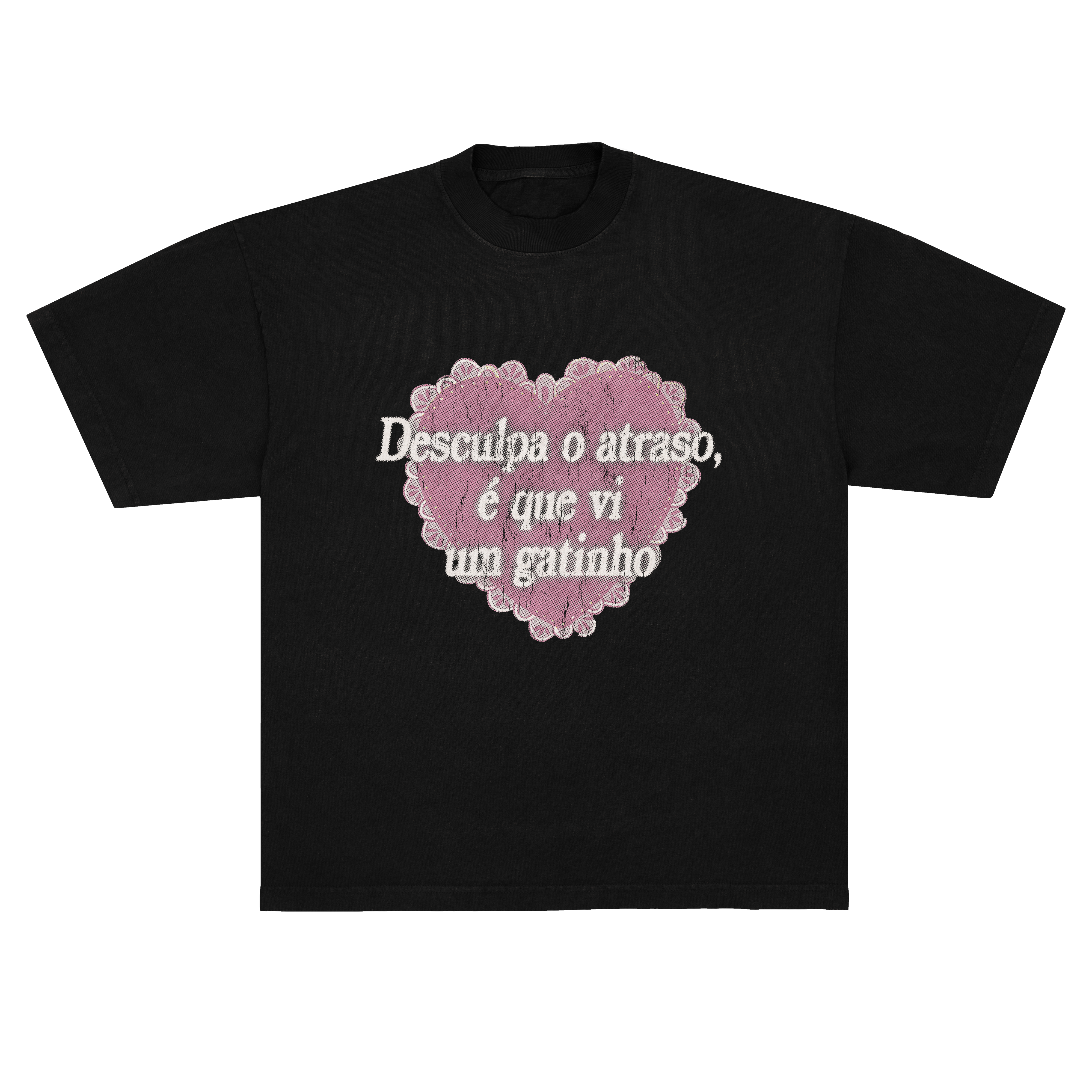 camisetão desculpa o atraso gatinho