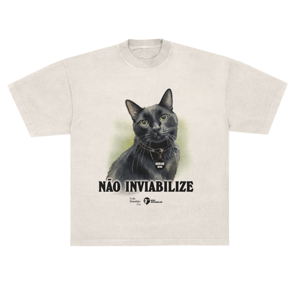 camisetão oversized coentro nenê collab não inviabilize estampa frente