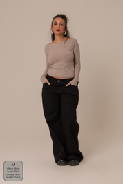 ⁠blusa manga longa kim | blusa dedinhos com dupla camada
