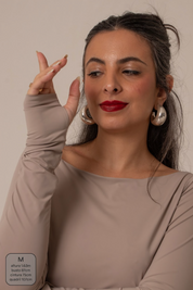 ⁠blusa manga longa kim | blusa dedinhos com dupla camada