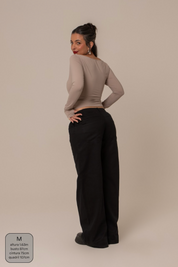 ⁠blusa manga longa kim | blusa dedinhos com dupla camada