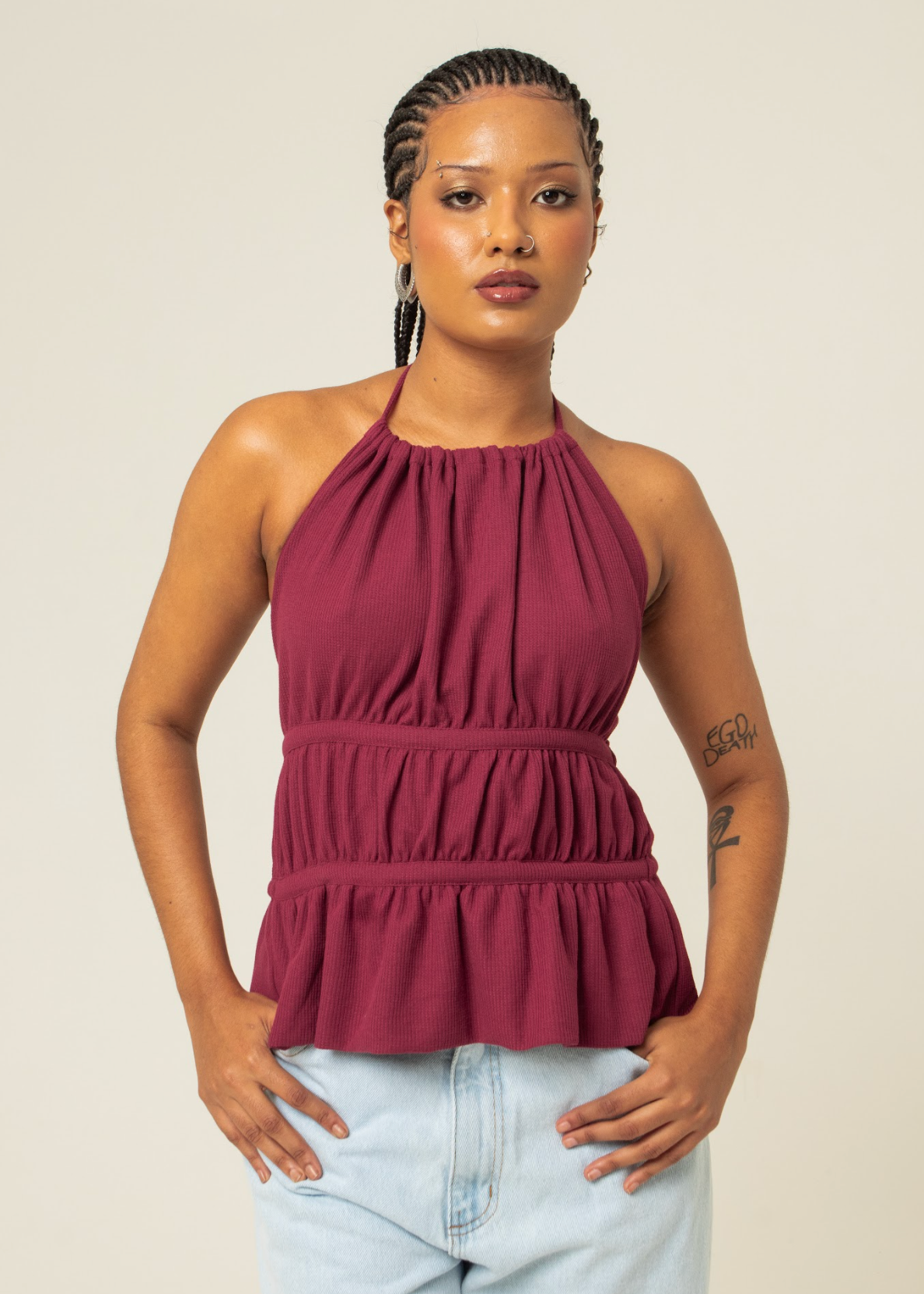 blusa comfy | top costas abertas ajustável