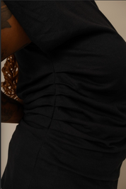 blusa assimétrica manguinha chefa