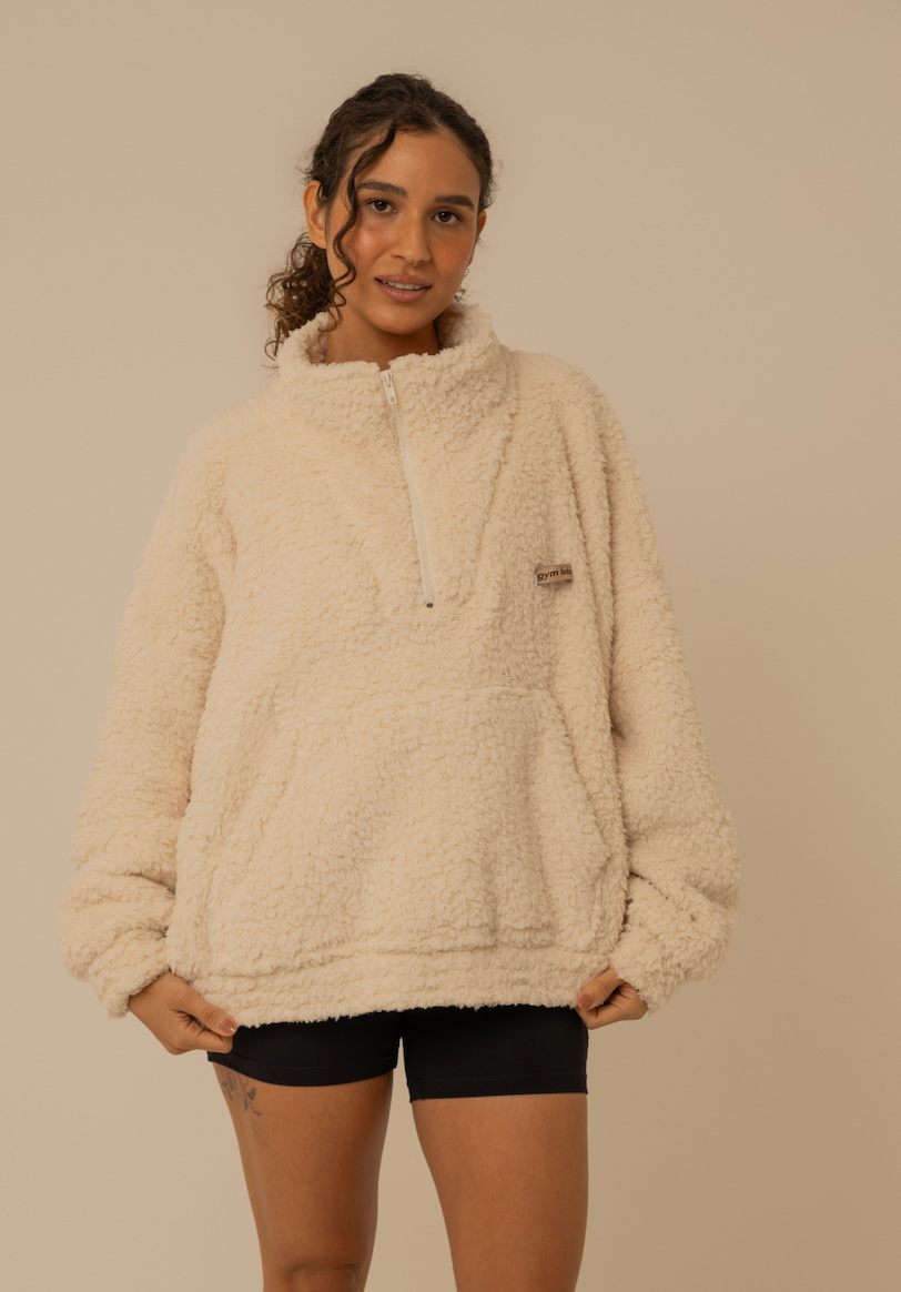 moletom gym babe peludinho cozy | moletom feminino oversized peluciado