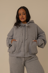 moletom laço cozy |  moletom oversized feminino com capuz e zíper
