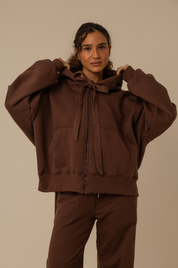 moletom laço cozy |  moletom oversized feminino com capuz e zíper