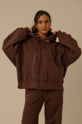 moletom laço cozy |  moletom oversized feminino com capuz e zíper