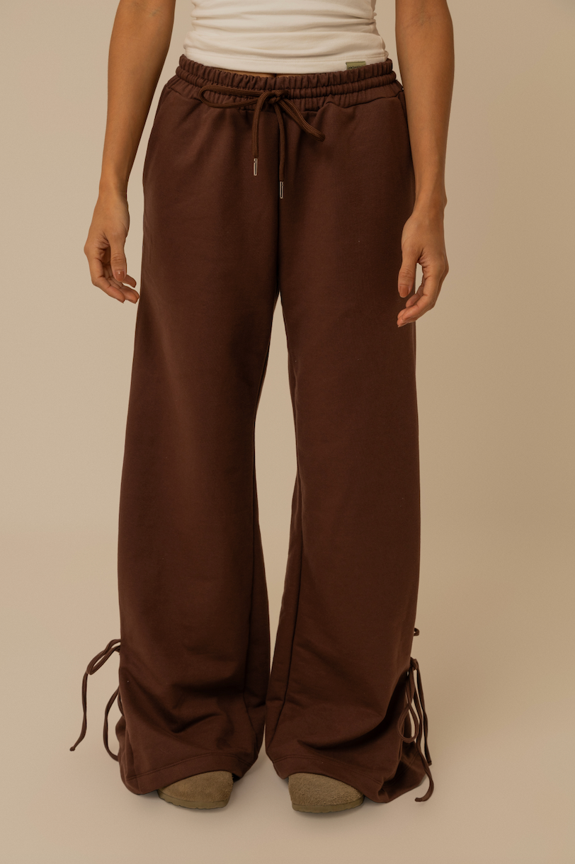 calça de moletom laço cozy | calça de moletom feminina com amarração e bolsos grandes