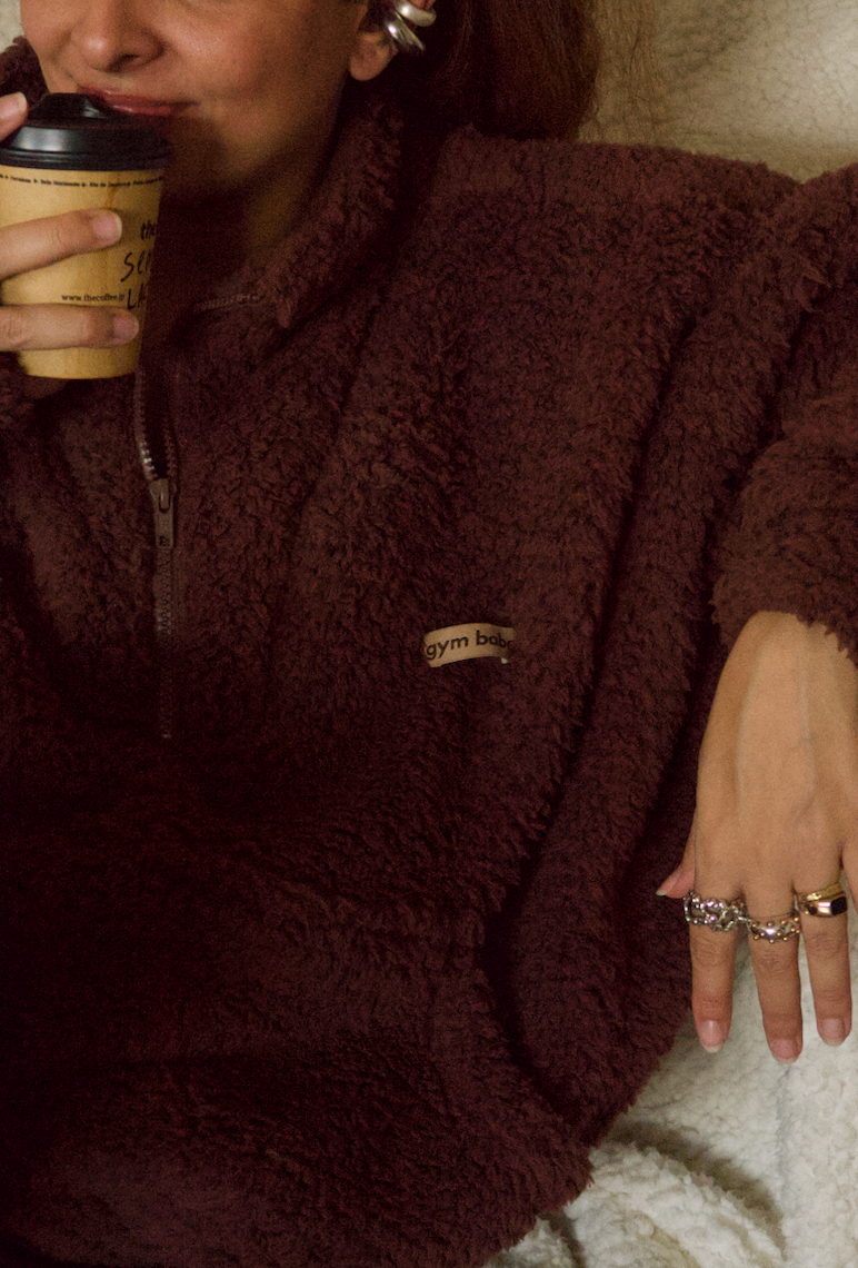moletom gym babe peludinho cozy | moletom feminino oversized peluciado