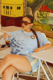 camisa jersey manga curta lela & kappa | camisa de time feminina ovesized estilo vintage
