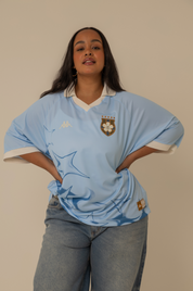 camisa jersey manga curta lela & kappa | camisa de time feminina ovesized estilo vintage