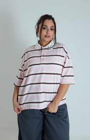 polo listrada oversized manga curta luv