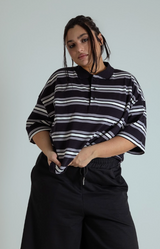 polo listrada oversized manga curta luv
