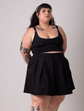 short saia plissada