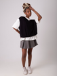 short saia plissada