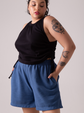 shorts waffle | shorts cintura alta