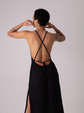 vestido comfy | vestido costas abertas com fenda lateral