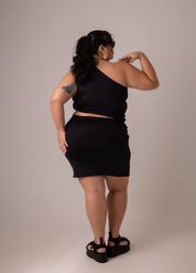 mini saia de poliamida desejo