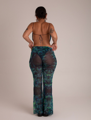 blusa mulheres | cropped costas abertas de tule