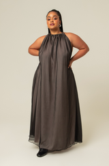 vestido festa comfy | vestido longo frente única