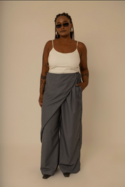 calça-saia de alfaiataria chefa