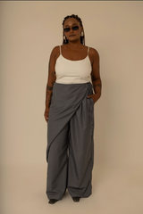 calça-saia de alfaiataria chefa